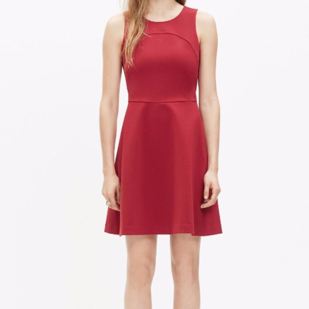 Madewell Adore Me Red Flare Mini Dress